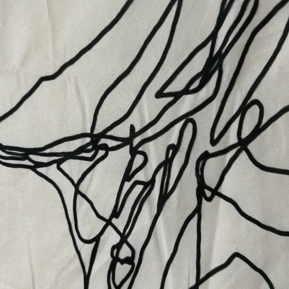Minimalist Black and White Line Art Lovers Tapestry Wall Decor